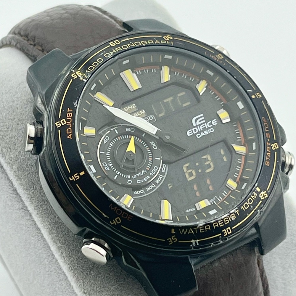 Casio Edifice Chronograph watch 45mm size case, 8.5in wrist size band